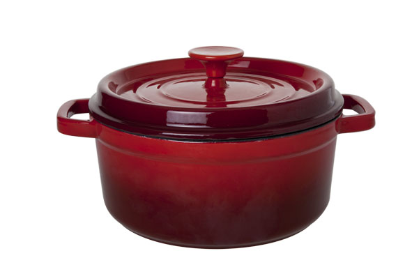 Bergerac Casserole en fonte 24cm rouge FS